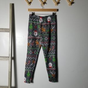 NO BOUNDARIES LINED CHRISTMAS LEGGINGS SIZE MEDIUM